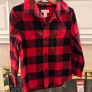 Cat & Jack Kids Red and Black Checkered Shirt